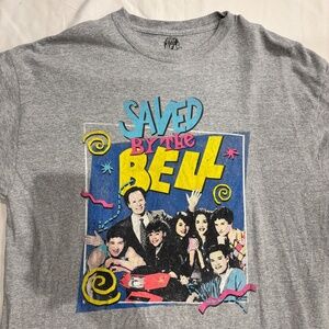 Vintage 90s Saved By The Bell T-Shirt XL Gray NBC TV Show Retro Tee